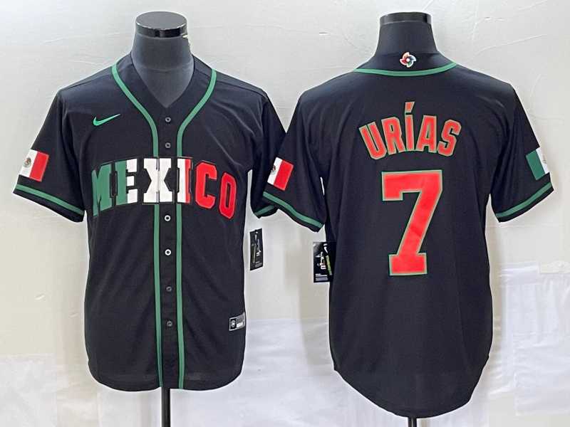 Men%27s Mexico Baseball #7 Julio Urias 2023 Black World Baseball Classic Stitched Jersey3->2023 world baseball classic->MLB Jersey